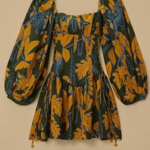 XS Farm Rio Floral Puff Sleeve Dress